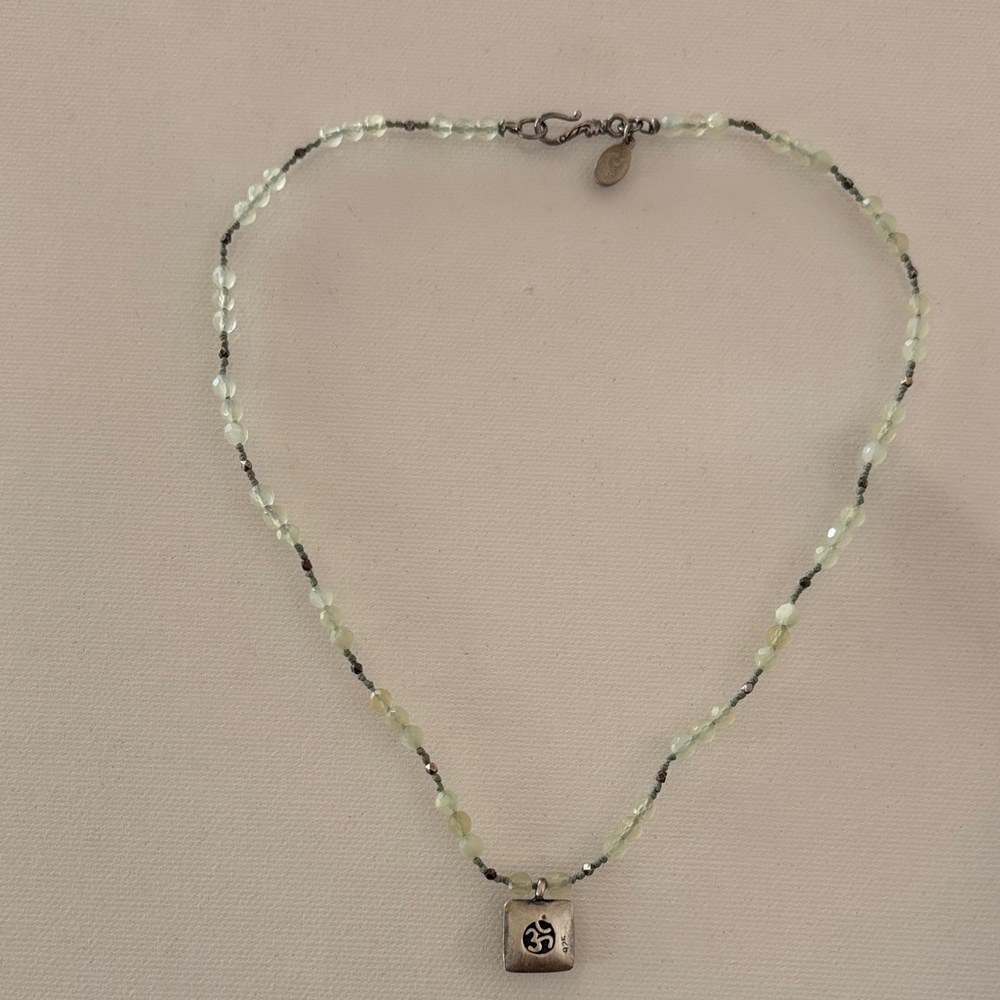 Satya Jewelry gemstone necklace with sterling silver pendant